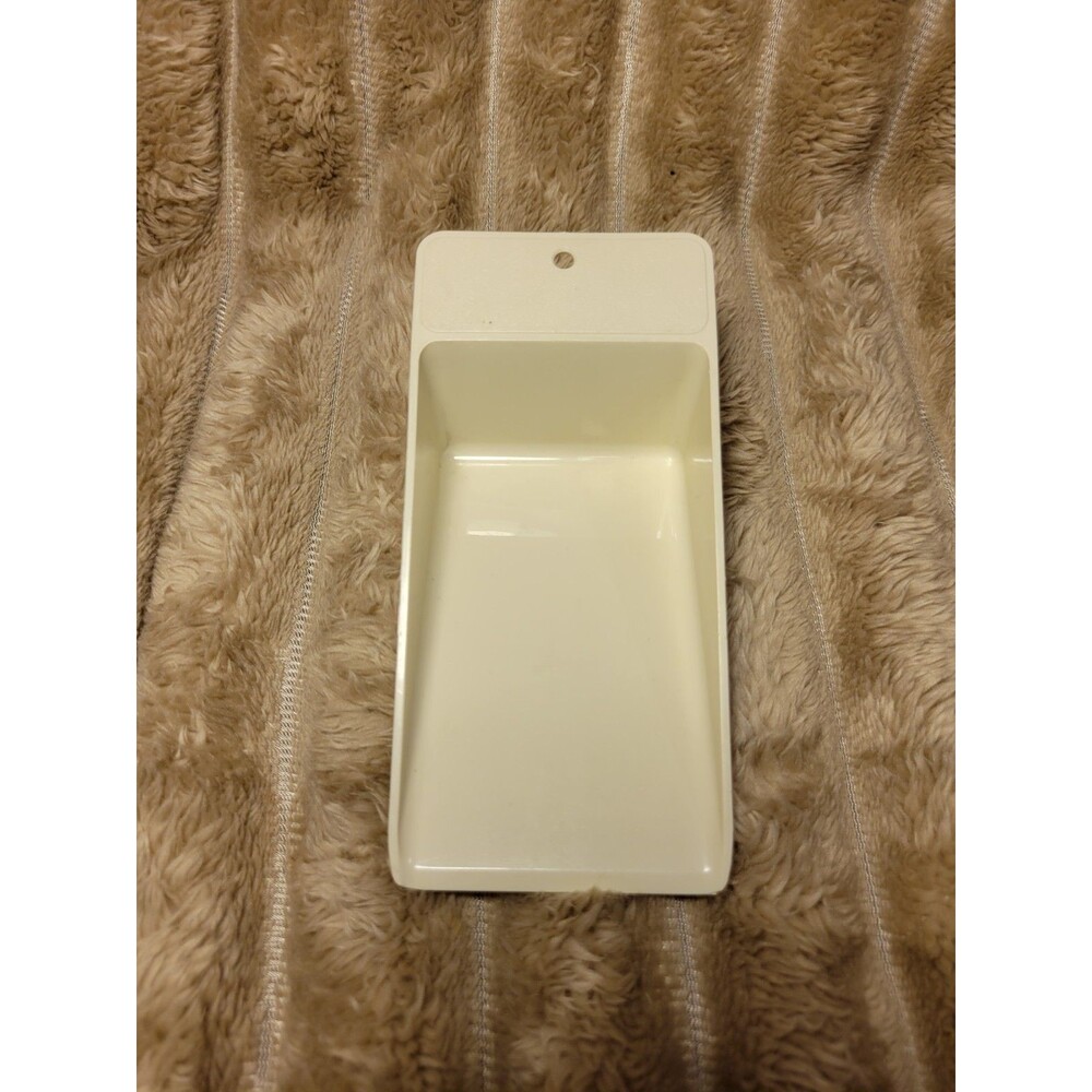 Tupperware Flat Wedge Scoop Sugar Flour Ivory White 1452-4